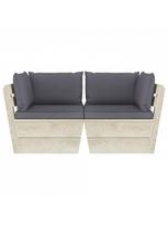 sodo baldai is paleciu - Sodo sofa VLX 3063384, ruda/juoda - 2 nuotrauka