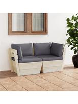 sodo baldai is paleciu - Sodo sofa VLX 3063384, ruda/juoda - 3 nuotrauka