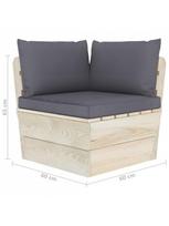 sodo baldai is paleciu - Sodo sofa VLX 3063384, ruda/juoda - 6 nuotrauka