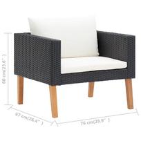 Sodo kėdė VLX Garden Sofa 310220, kreminė