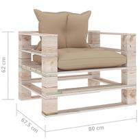 Sodo sofa VLX 3066042, ruda/smėlio