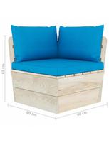 lauko kedes ruda - Sodo sofa VLX 3063388, ruda/žydra - 7 nuotrauka