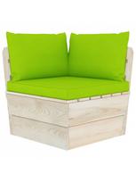 sodo baldai is paleciu - Sodo sofa VLX 3063395, ruda/žalia - 3 nuotrauka
