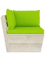 sodo baldai is paleciu - Sodo sofa VLX 3063395, ruda/žalia - 5 nuotrauka