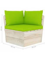 sodo baldai is paleciu - Sodo sofa VLX 3063395, ruda/žalia - 6 nuotrauka