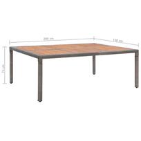 Lauko stalas VLX Garden Table 46135, rudas/pilkas