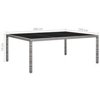 Lauko stalas VLX Outdoor Dining Table 46130, pilkas