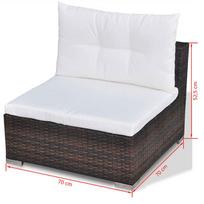 Sodo baldų komplektas VLX 10 Piece Garden Lounge Set 41875