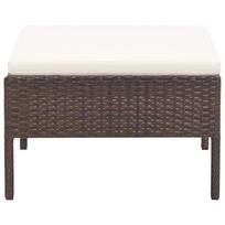 Lauko baldų komplektas VLX 3 Piece Garden Lounge Set 48959, kreminės spalvos/rudas, 2-3 vietų