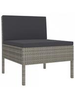 lauko baldai 4 vietu - Lauko baldų komplektas VLX 6 Piece Garden Lounge Set Poly Rattan, pilkas/rudas, 4 vietų - 4 nuotrauka