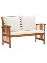 lauko baldai 4 vietu - Lauko baldų komplektas VLX 3 Piece Garden Lounge Set 3057976, kreminės spalvos/rudas, 4 vietų - 2 nuotrauka