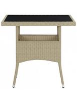 lauko baldu 2 vietu - Lauko baldų komplektas VLX Garden Dining Set Poly Rottan, kreminės spalvos/rudas, 2 vietų - 4 nuotrauka
