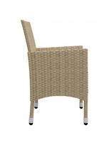 lauko baldu 2 vietu - Lauko baldų komplektas VLX Garden Dining Set Poly Rottan, kreminės spalvos/rudas, 2 vietų - 9 nuotrauka