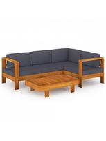 Lauko baldų komplektas VLX 5 Piece Garden Lounge Set 3057951, pilkas/rudas, 4 vietų