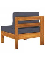 lauko baldai 4 vietu - Lauko baldų komplektas VLX 5 Piece Garden Lounge Set 3057951, pilkas/rudas, 4 vietų - 3 nuotrauka