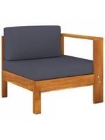 lauko baldai 4 vietu - Lauko baldų komplektas VLX 5 Piece Garden Lounge Set 3057951, pilkas/rudas, 4 vietų - 4 nuotrauka