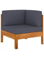 lauko baldai 4 vietu - Lauko baldų komplektas VLX 5 Piece Garden Lounge Set 3057951, pilkas/rudas, 4 vietų - 5 nuotrauka