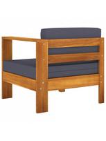 lauko baldai 4 vietu - Lauko baldų komplektas VLX 5 Piece Garden Lounge Set 3057951, pilkas/rudas, 4 vietų - 6 nuotrauka