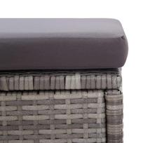 Lauko baldų komplektas VLX 6 Piece Garden Sofa Set Poly Rattan, pilkas, 6 vietų