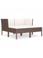 Lauko baldų komplektas VLX Leisure Furniture Set 3056965, kreminės spalvos/rudas, 2-4 vietų