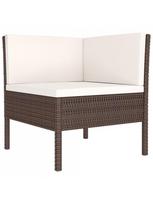 baldai - Lauko baldų komplektas VLX Leisure Furniture Set 3056965, kreminės spalvos/rudas, 2-4 vietų - 2 nuotrauka
