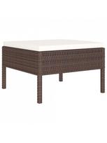 baldai - Lauko baldų komplektas VLX Leisure Furniture Set 3056965, kreminės spalvos/rudas, 2-4 vietų - 4 nuotrauka