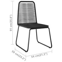 Lauko baldų komplektas VLX 5 Piece Garden Dining Set 3060126, juodas/rudas, 4 vietų