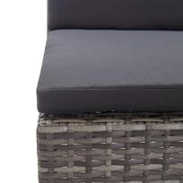 Lauko baldų komplektas VLX Poly Rattan Lounge Set 3 Piece, pilkas/antracito, 3 vietų