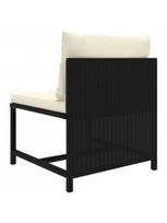 lauko baldai 5 vietu - Lauko baldų komplektas VLX Poly Rattan 5 Piece, juodas/kreminės spalvos, 3-5 vietų - 7 nuotrauka