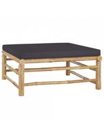 lauko baldai 4 - Lauko baldų komplektas VLX Garden Lounge Set Bamboo, pilkas/rudas, 4-5 vietų - 3 nuotrauka