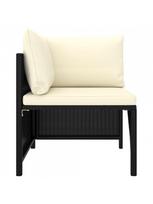 lauko baldu komplektas 6 vietu - Lauko baldų komplektas VLX Garden Lounge Set 3059782, juodas/kreminės spalvos, 6 vietų - 4 nuotrauka