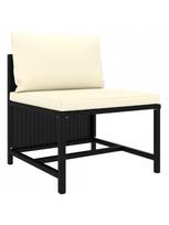 lauko baldu komplektas 6 vietu - Lauko baldų komplektas VLX Garden Lounge Set 3059782, juodas/kreminės spalvos, 6 vietų - 5 nuotrauka