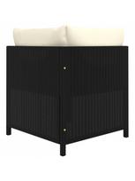 lauko baldu komplektas 6 vietu - Lauko baldų komplektas VLX Garden Lounge Set 3059782, juodas/kreminės spalvos, 6 vietų - 6 nuotrauka