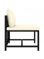 lauko baldu komplektas 6 vietu - Lauko baldų komplektas VLX Garden Lounge Set 3059782, juodas/kreminės spalvos, 6 vietų - 7 nuotrauka