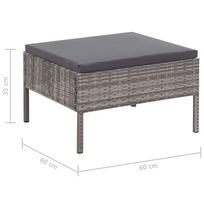 Lauko baldų komplektas VLX Poly Ratta Lounge Set 48958, pilkas, 2-3 vietų