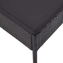 Lauko baldų komplektas VLX Poly Rattan Lounge Set 3 Piece, juodas, 3 vietų