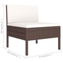Lauko baldų komplektas VLX 3 Piece Garden Lounge Set with Cushions 310201