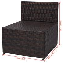 Lauko baldų komplektas VLX 5 Piece Garden Lounge Set With Cushions 43109