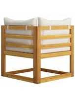 3 daliu lauko baldai - Lauko baldų komplektas VLX Garden Lounge Set 3057659, kreminės spalvos, 3 vietų - 7 nuotrauka