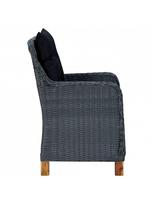 3 daliu lauko baldai - Lauko baldų komplektas VLX Garden Furniture Set 3060180, juodas/pilkas, 2 vietų - 6 nuotrauka