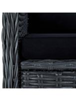 3 daliu lauko baldai - Lauko baldų komplektas VLX Garden Furniture Set 3060180, juodas/pilkas, 2 vietų - 9 nuotrauka