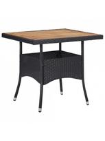lauko baldai 4 vietu - Lauko baldų komplektas VLX Garden Furniture Set 3058326, juodas/rudas, 4 vietų - 2 nuotrauka