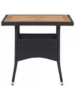 lauko baldai 4 vietu - Lauko baldų komplektas VLX Garden Furniture Set 3058326, juodas/rudas, 4 vietų - 3 nuotrauka
