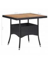 lauko baldai 4 vietu - Lauko baldų komplektas VLX Garden Furniture Set 3058326, juodas/rudas, 4 vietų - 8 nuotrauka