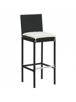 baro baldai - Lauko baldų komplektas VLX Garden Bar Set Polu Rottan, juodas, 2 vietų - 8 nuotrauka