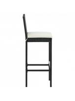 baro baldai - Lauko baldų komplektas VLX Garden Bar Set Polu Rottan, juodas, 2 vietų - 9 nuotrauka