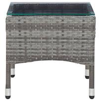Lauko baldų komplektas VLX Poly Rattan Lounge Set 45812, pilkas, 4 vietų