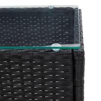 Lauko baldų komplektas VLX Poly Rattan Lounge Set 45813, juodas, 4 vietų