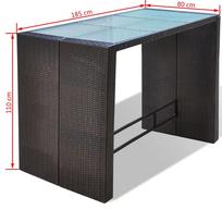 Lauko baldų komplektas VLX 7 Piece Garden Bar Set With Cushions 41836