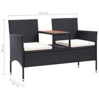 Lauko baldų komplektas VLX 2-Seater Garden Bench With Table 46146